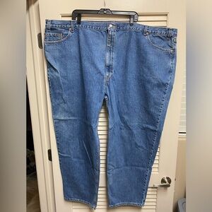 Vintage Levis 550 Relaxed Fit Jeans 60x30 (56x30) Blue Discolored Denim Made USA